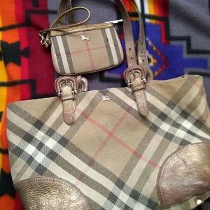 Burberry Shimmer Tote and Wristlet